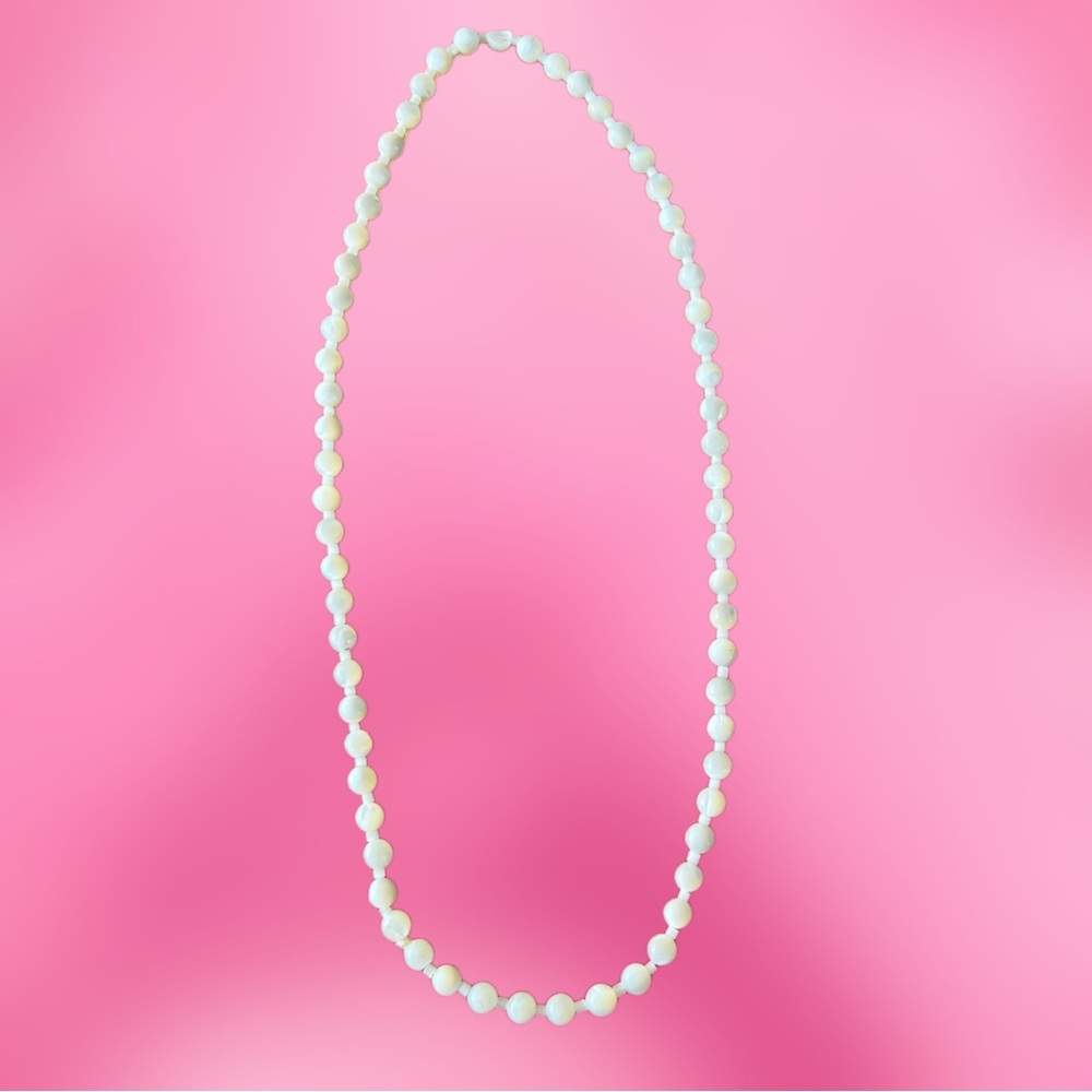Vintage White Beaded Necklace